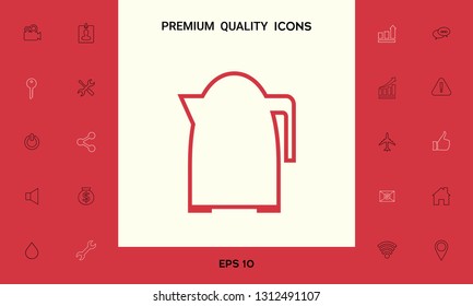 Kitchen Kettle line icon. Graphic elements for your design