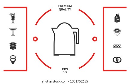 Kitchen Kettle line icon. Graphic elements for your design