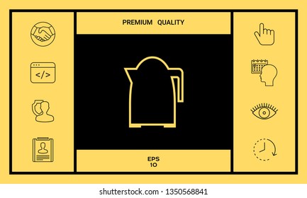 Kitchen Kettle line icon. Graphic elements for your design