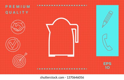 Kitchen Kettle line icon. Graphic elements for your design