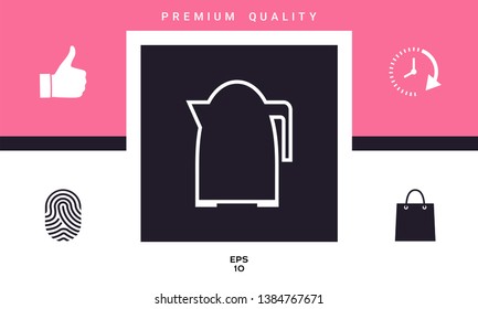Kitchen Kettle line icon. Graphic elements for your design