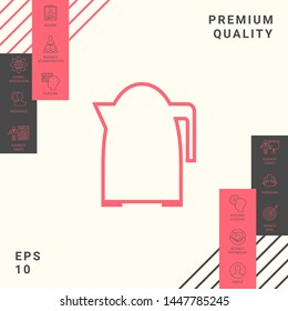 Kitchen Kettle line icon. Graphic elements for your design