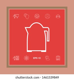 Kitchen Kettle line icon. Graphic elements for your design