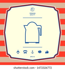 Kitchen Kettle line icon. Graphic elements for your design