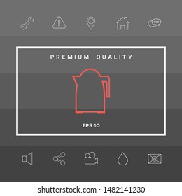 Kitchen Kettle line icon. Graphic elements for your design