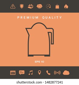 Kitchen Kettle line icon. Graphic elements for your design