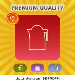 Kitchen Kettle line icon. Graphic elements for your design