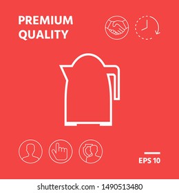 Kitchen Kettle line icon. Graphic elements for your design