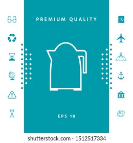 Kitchen Kettle line icon. Graphic elements for your design