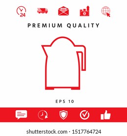 Kitchen Kettle line icon. Graphic elements for your design