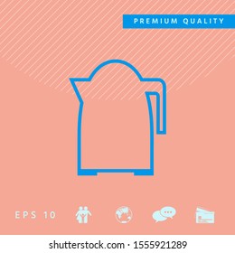 Kitchen Kettle line icon. Graphic elements for your design