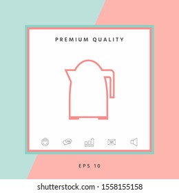 Kitchen Kettle line icon. Graphic elements for your design