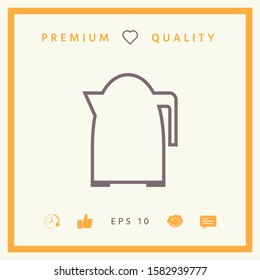 Kitchen Kettle line icon. Graphic elements for your design