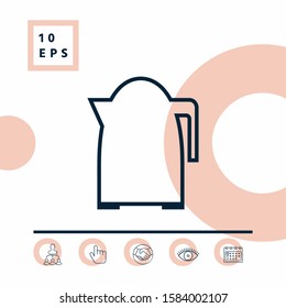 Kitchen Kettle line icon. Graphic elements for your design