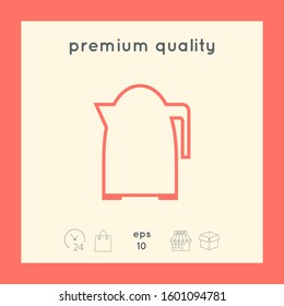 Kitchen Kettle line icon. Graphic elements for your design