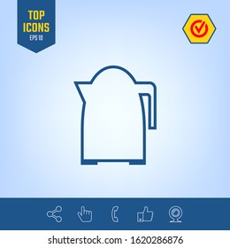 Kitchen Kettle line icon. Graphic elements for your design