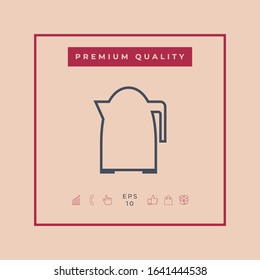 Kitchen Kettle line icon. Graphic elements for your design