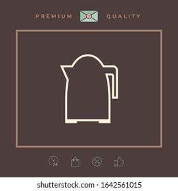 Kitchen Kettle line icon. Graphic elements for your design