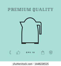 Kitchen Kettle line icon. Graphic elements for your design