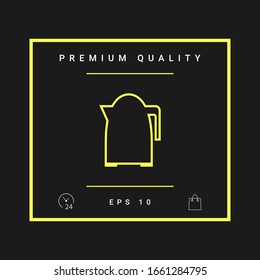 Icono de la línea Kettle de cocina. Elementos gráficos para el diseño