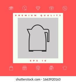 Kitchen Kettle line icon. Graphic elements for your design