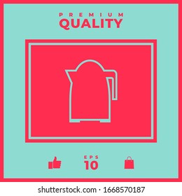 Icono de la línea Kettle de cocina. Elementos gráficos para el diseño