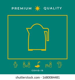 Kitchen Kettle Linie Symbol. Grafische Elemente für Ihr Design