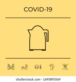 Kitchen Kettle line icon. Graphic elements for your design