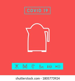 Kitchen Kettle line icon. Graphic elements for your design