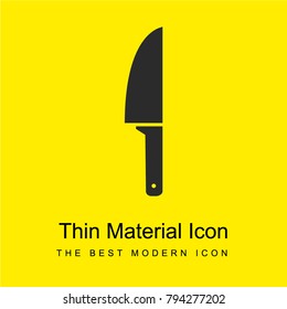 Kitchen knife bright yellow material minimal icon or logo design