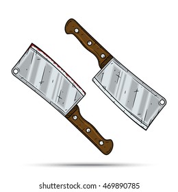 Kitchen knife, cartoon backsword