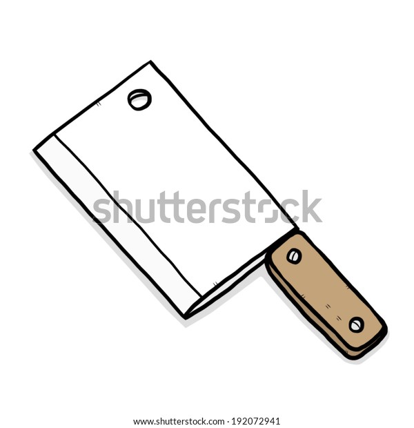 Kitchen Knife Cartoon Vector Illustration Hand Stock Vector (Royalty