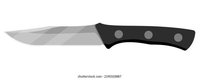 Küchenmesser zum Kochen. Cute-Messer einzeln auf weißem Hintergrund. Vektorgrafik.