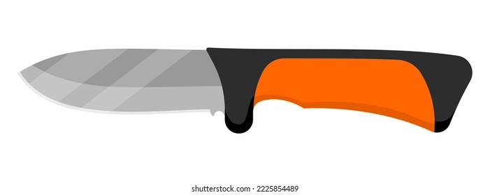 Cuchillo de cocina para cocinar. Cuchillo lindo aislado sobre fondo blanco. Ilustración vectorial.