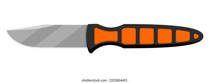 Küchenmesser zum Kochen. Cute-Messer einzeln auf weißem Hintergrund. Vektorgrafik.