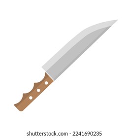 Kitchen Knife. Cooking knife. Kitchen Utensils. Vector.