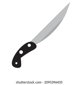 Ein Küchenmesser mit geschwungenem Griff 