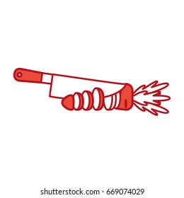 kitchen knife cutlery with carrot