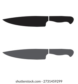 Vetor de ícones de faca e talheres de cozinha