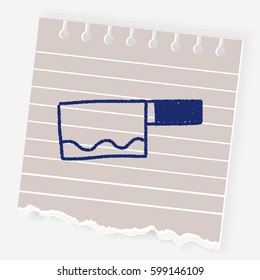 Kitchen knife doodle drawing