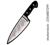 Kitchen Knife Drawing Illustration Vector Art