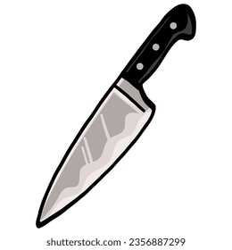 Kitchen Knife Drawing Illustration Vector Art