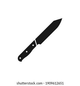 Icono de cuchillo de cocina aislado en fondo blanco. ilustración vectorial