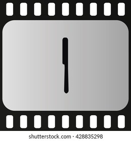 Kitchen knife icon.