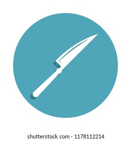 kitchen knife icon in badge style. One of kitchen tools collection icon can be used for UI, UX
