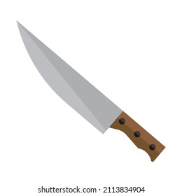 Icono de cuchillo de cocina. Vector de diseño plano.