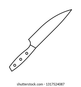 Kitchen knife icon. isolated on white background