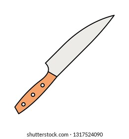 Kitchen knife icon. isolated on white background