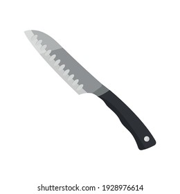 Kitchen knife icon Isolated on white background. Vector illustration in a flat style.