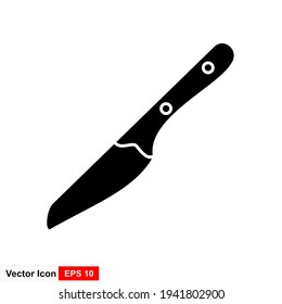 Kitchen knife icon Isolated on white background. Vector illustration in a flat style.